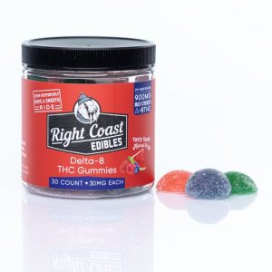 30mg Right Coast Delta-8 THC Mixed Fruit 30ct Jar - 32ct case